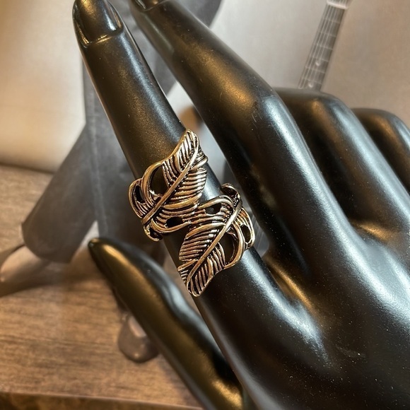 Bohemian Feather Wrap Womens Ring - Picture 9 of 16